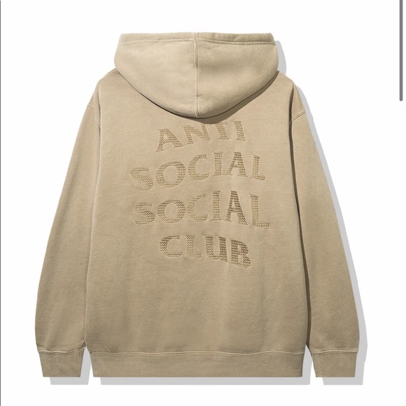 Anti Social Social Club Tone Def Sand Hoodie - Picture 2 of 7
